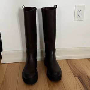 Tall Lug Sole Boots - SZ 9